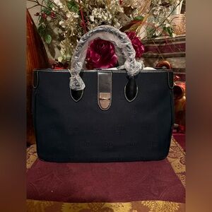 Dooney & Bourke Dark Deep Blue/Black Tote Shoulder Bag